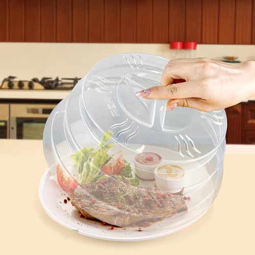 Microwave Cover for Food 2PCS, 11.5 Inch, BPA Free, Dishwasher Safe U6624