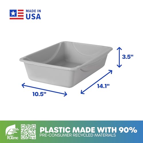 Petmate Cat Litter Box Open Top for Large Cats Blue C287704