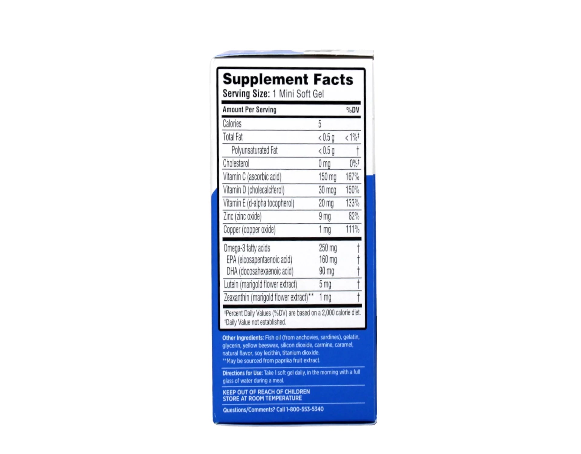 Bausch & Lomb Ocuvite Adult 50+ Eye Vitamin & Mineral Softgels, 50 Count (Pack of 6) V23381