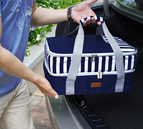 Insulated Casserole Carrier Bag for 9x13 Baking Dish, Blue U63672