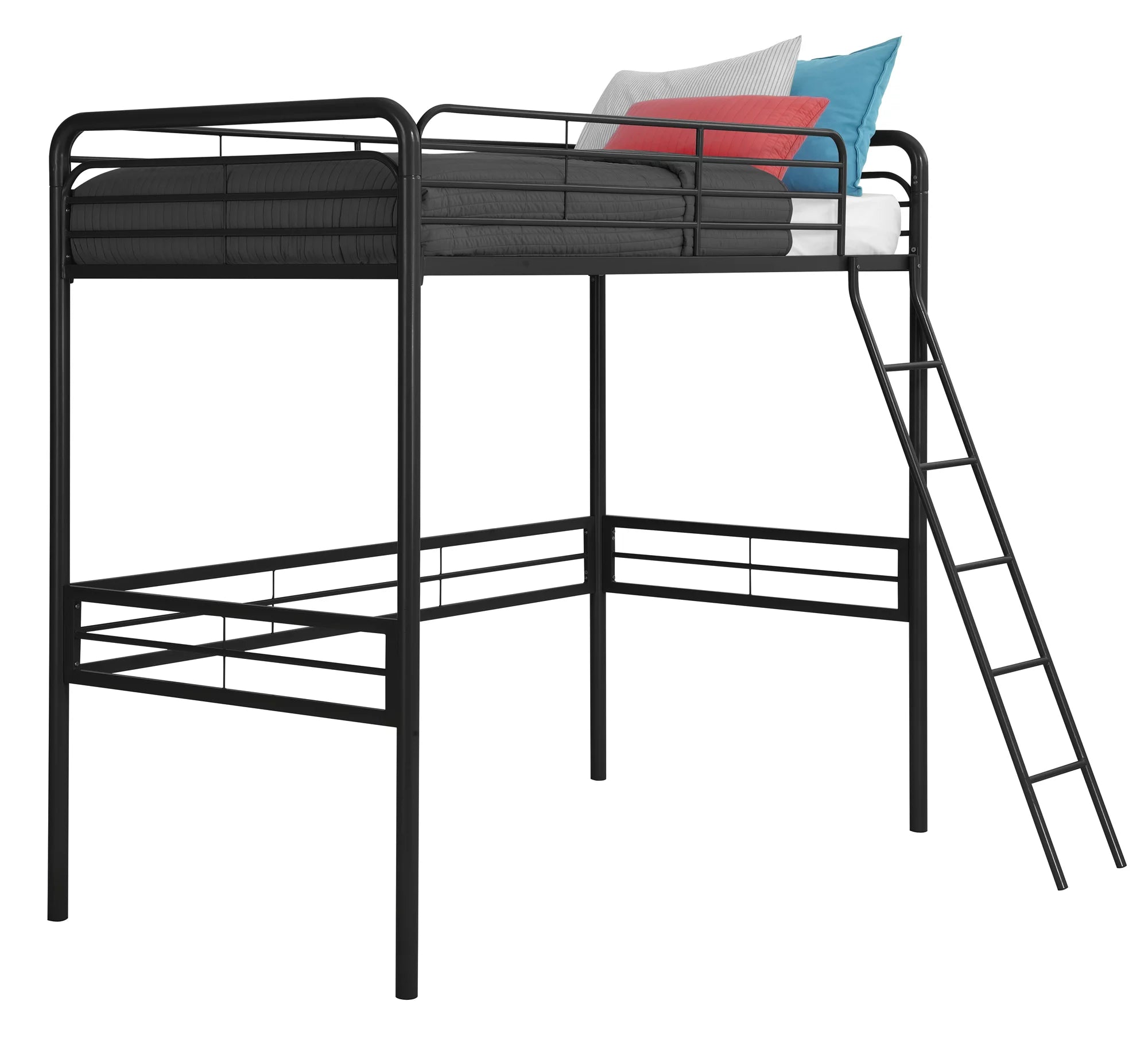 DHP Tommy Twin Metal Loft Bed, Black A7264