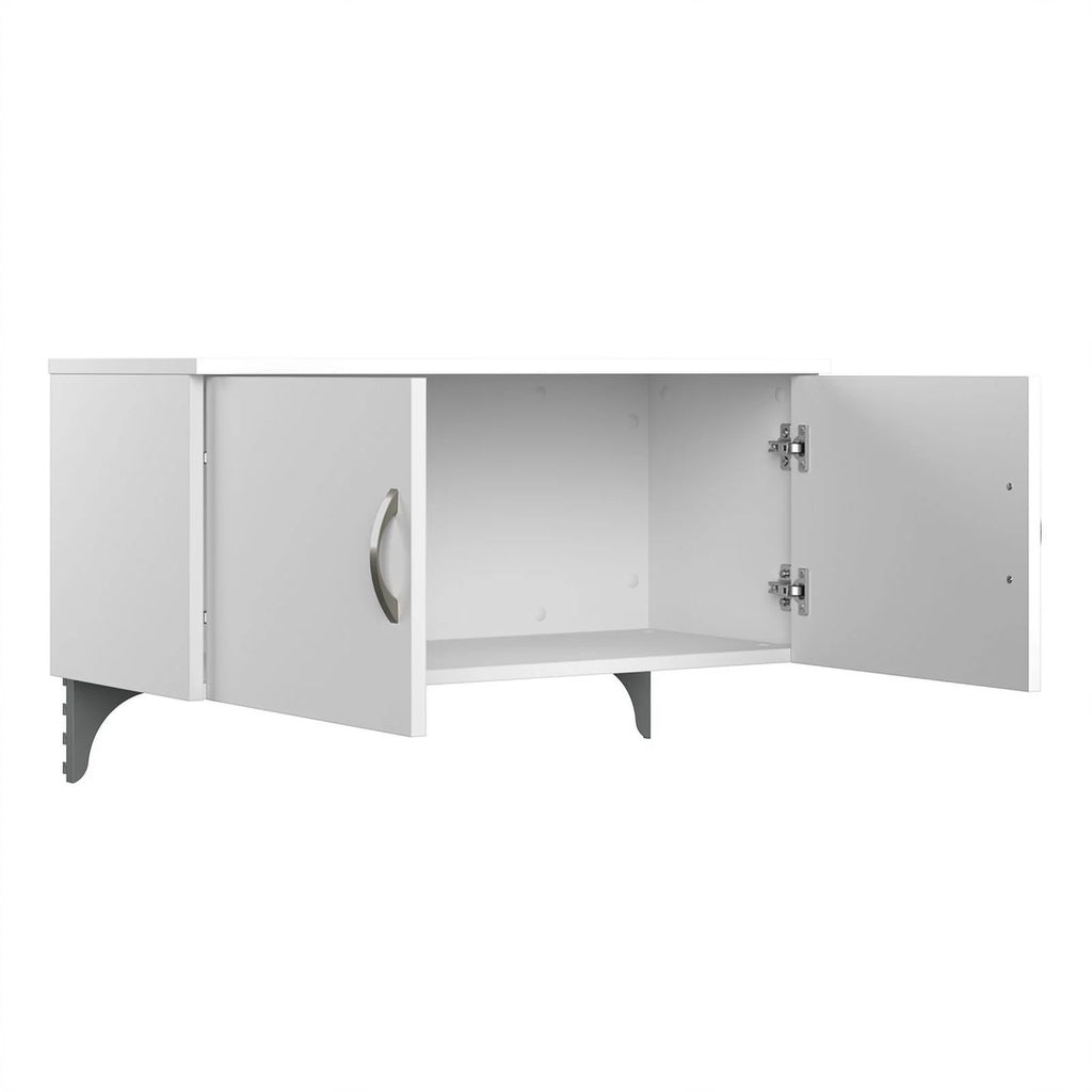 Office in an Hour Cubicle Storage Set Pure White Engineered Wood O779500