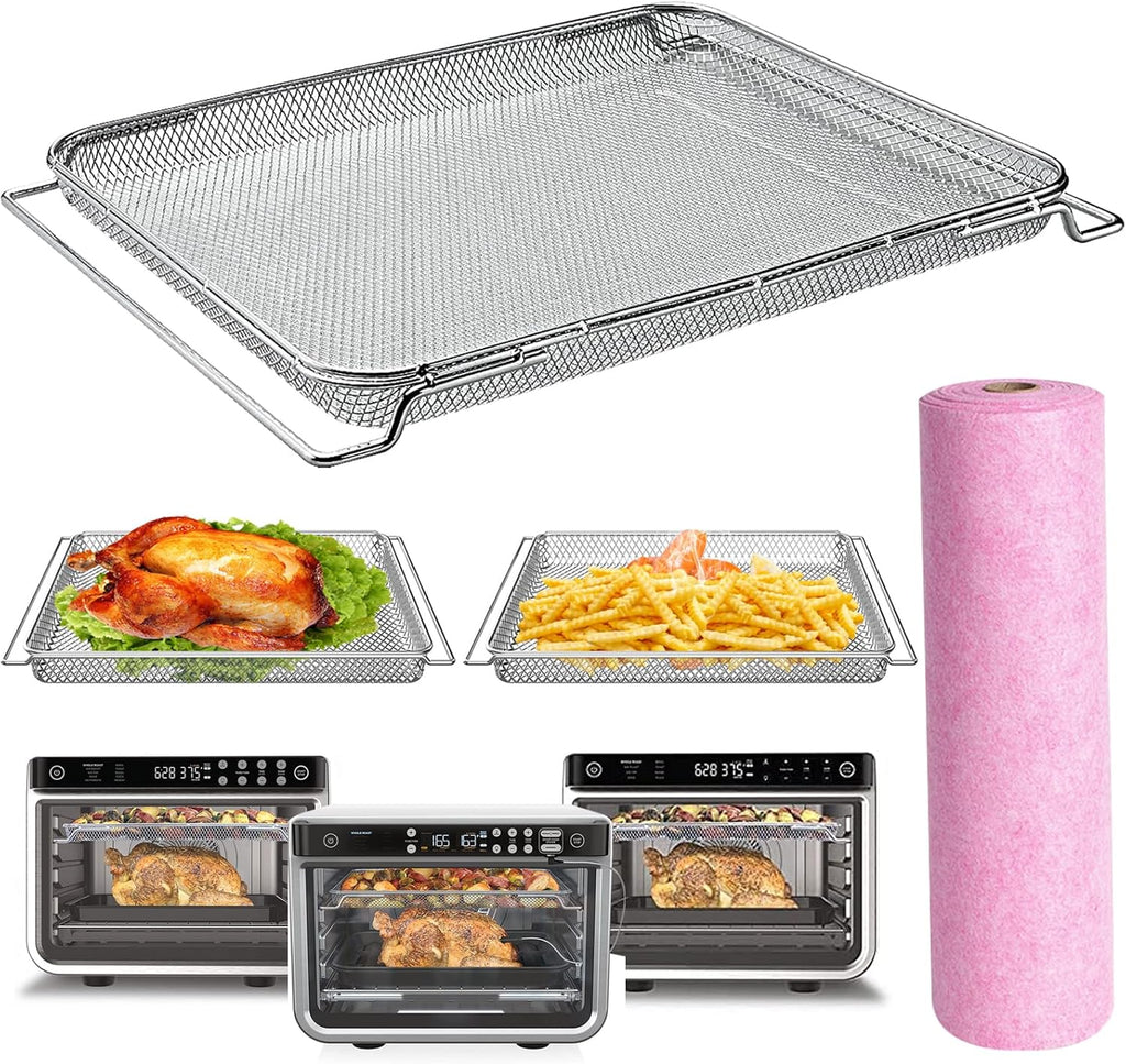 Replacement Air Fry Basket for Ninja Foodi DT251 Air Fryer Oven,Stainless Steel Air Fryer Basket for Ninja Foodi DT201,DT200,Accessories for Ninja Foodi 10-in-1 Smart XL Air Fry Oven