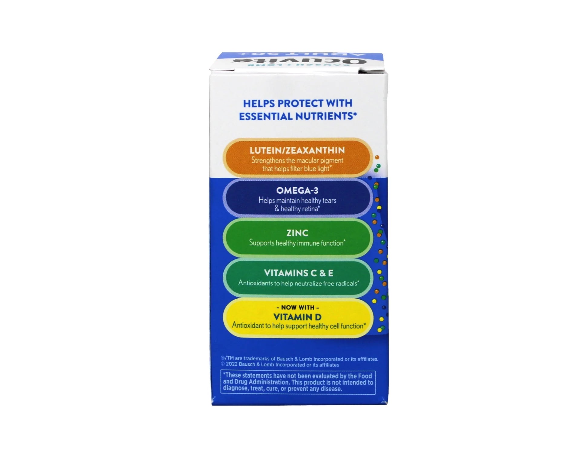 Bausch & Lomb Ocuvite Adult 50+ Eye Vitamin & Mineral Softgels, 50 Count (Pack of 6) V23381