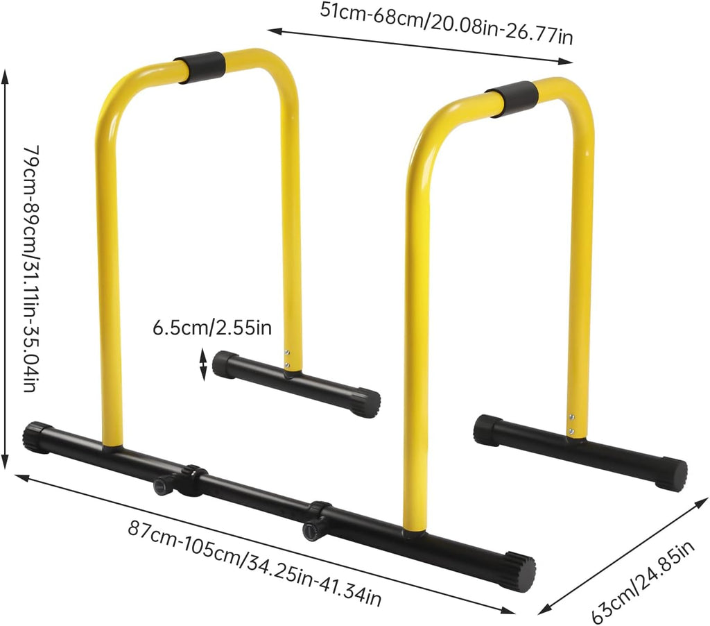 Adjustable Dip Station for Home Gym, Triceps Dips & Push-Ups, 400 lbs Capacity H4220