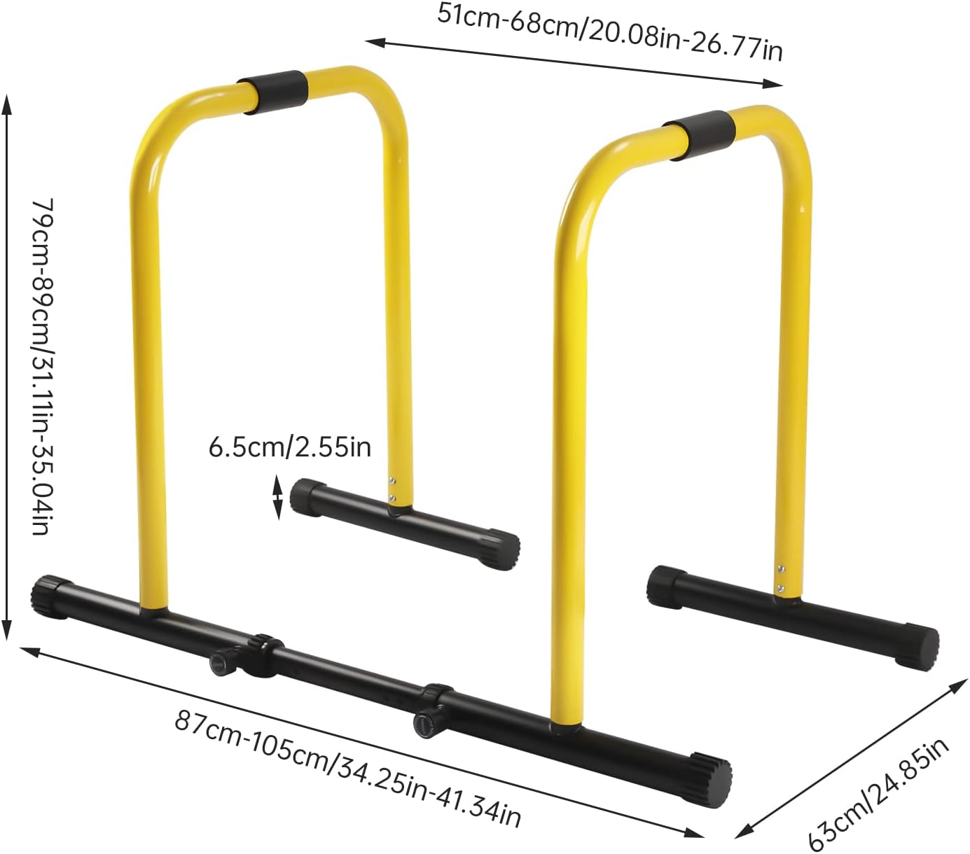 Adjustable Dip Station for Home Gym, Triceps Dips & Push-Ups, 400 lbs Capacity H4220