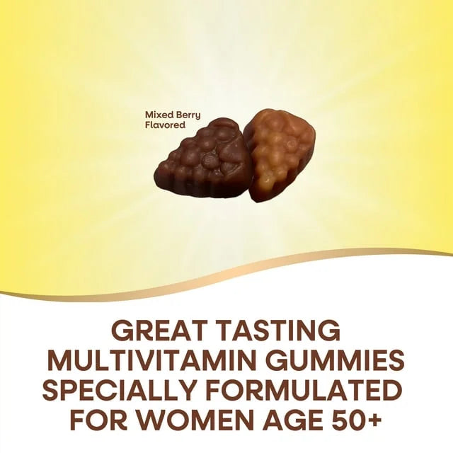 Nature's Way Alive Women's 50+ Gummy Vitamins Fruit Flavors 60 Count (Pack of 6) Q453