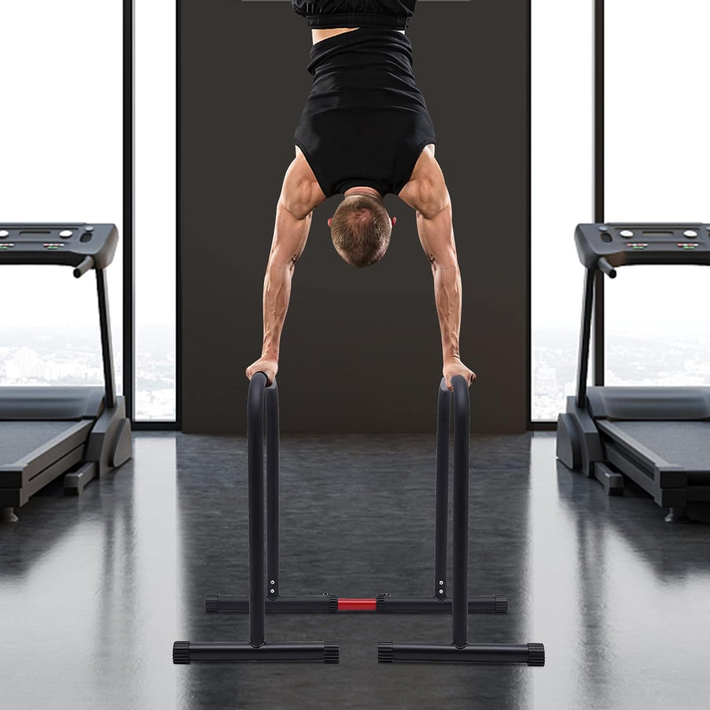 Heavy Duty Dip Stand Adjustable Fitness Parallel Bars for Tricep Dips, 440 LBS Y815