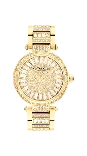 Coach Cary Watch for Women - 2H Quartz Bracelet Watch with Crystals on The Dial - Water Resistant 3 ATM/30 Meters - Gift for Her - Timeless Elegance, Perfect for Day or Night - 34mm