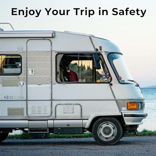 RV Door Lock Replacement with Paddle Deadbolt for Camper Trailer, 4 Keys R733