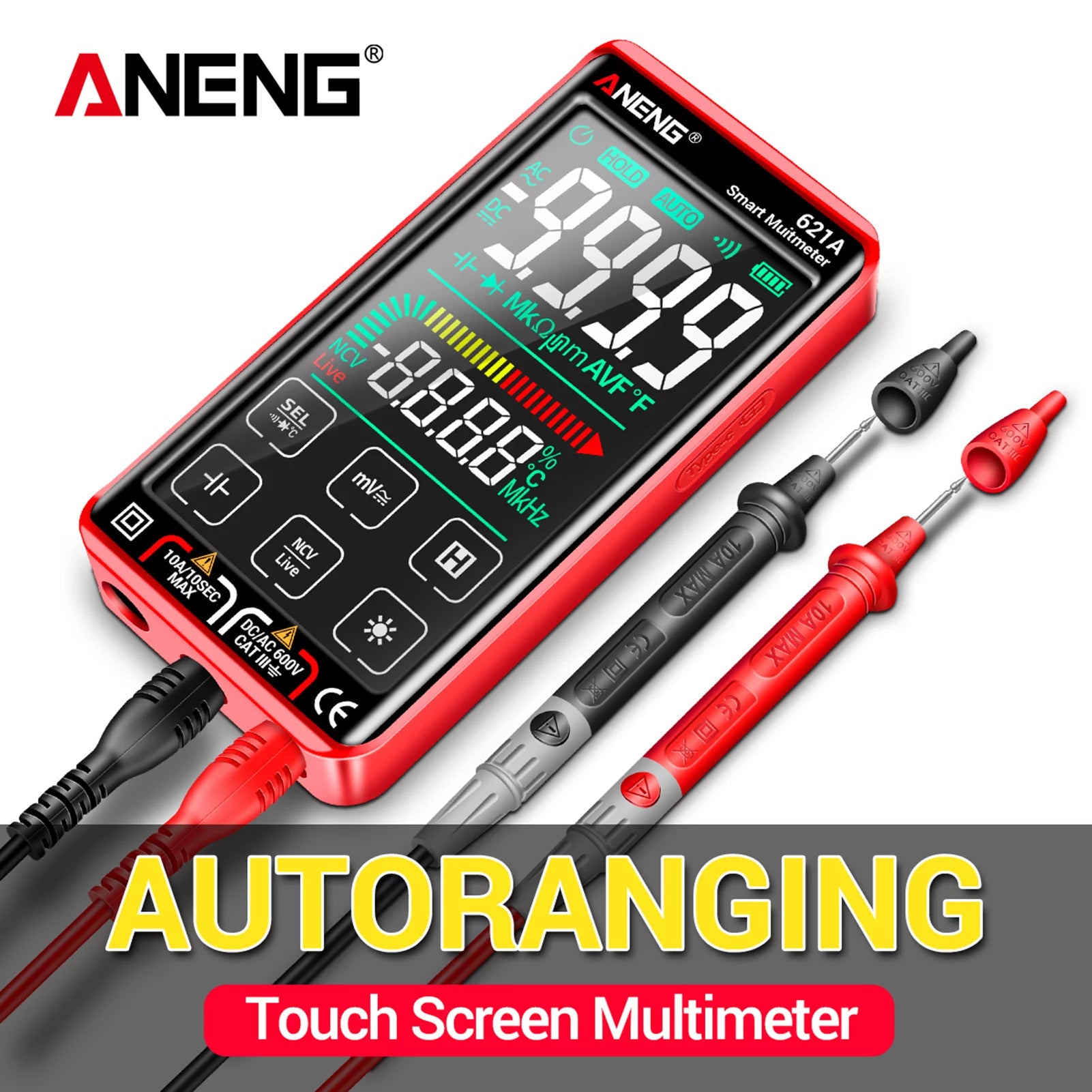 ANENG 621A Auto Rechargeable Multimeter with NCV F1931