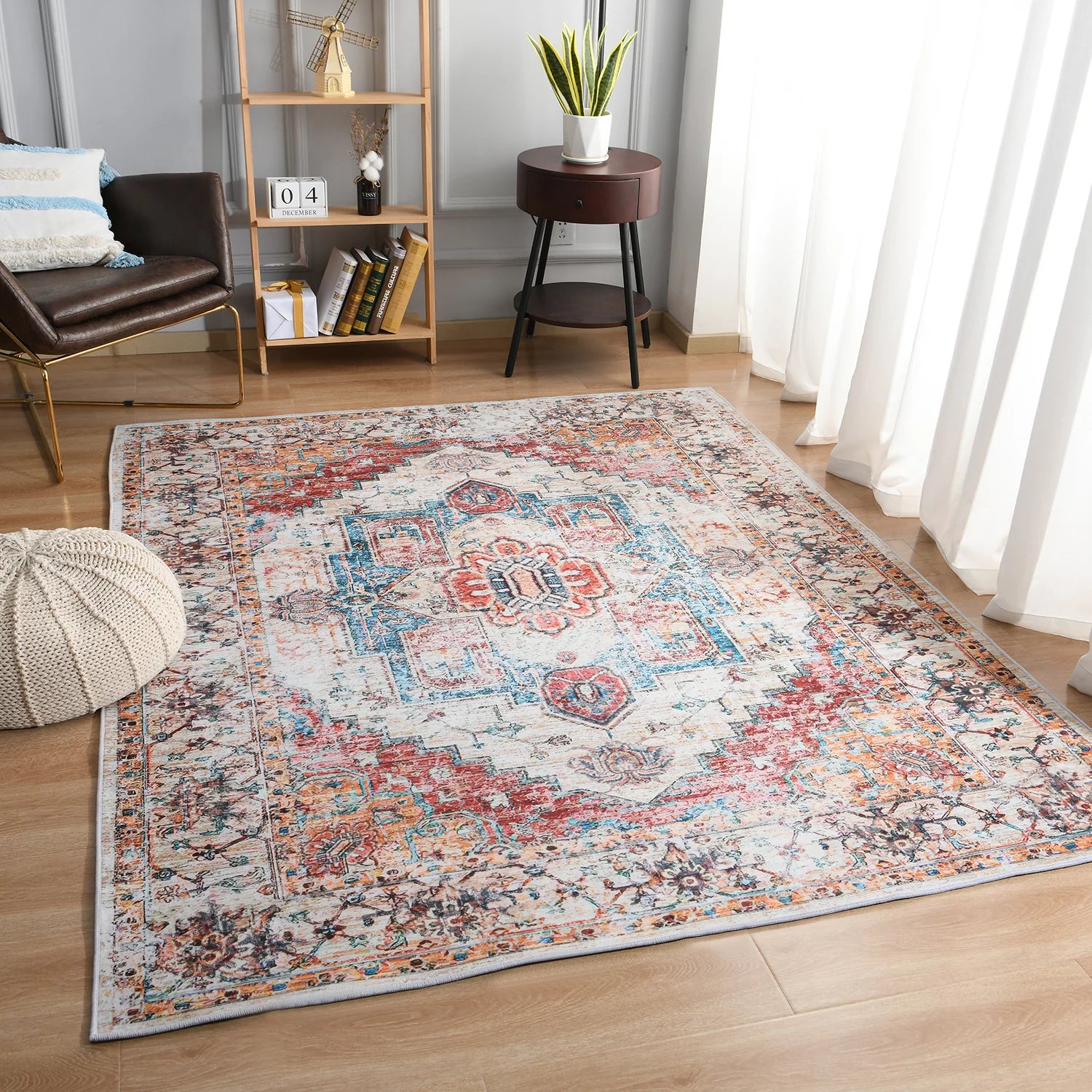 Lochas Vintage Bohemian Area Rug 5' x 8' Orange I20647