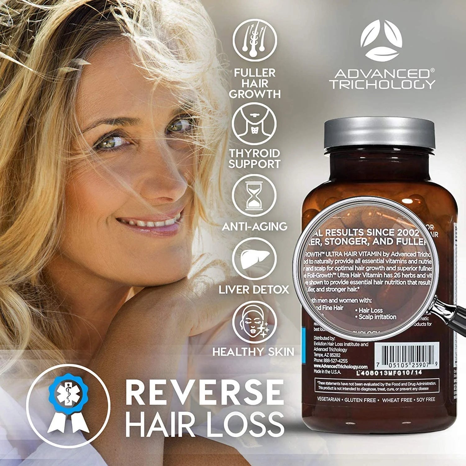 FoliGROWTH Hair Growth Vitamin with Biotin, Vegan Formula B671475