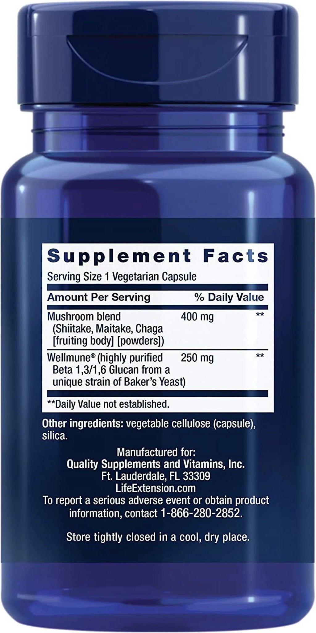 Life Extension Mushroom Immune with Beta Glucans M9244