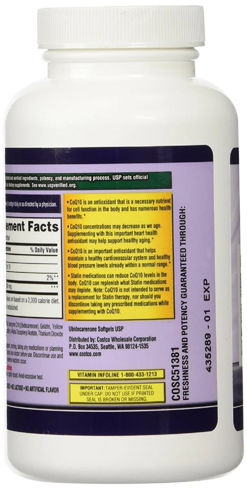 Kirkland Signature CoQ10 300 mg, 100 Softgels, 2 Pack Z180