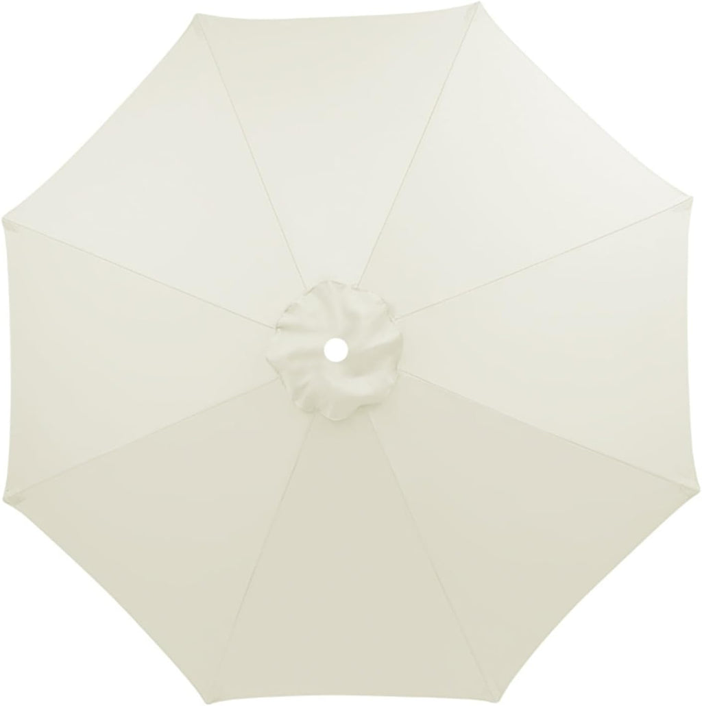 9.8ft Patio Umbrella canopy, umbrella outdoor patio Replacement Top Cover with 8 Ribs, 9ft Canopy for Yard, Garden, Beach (White)