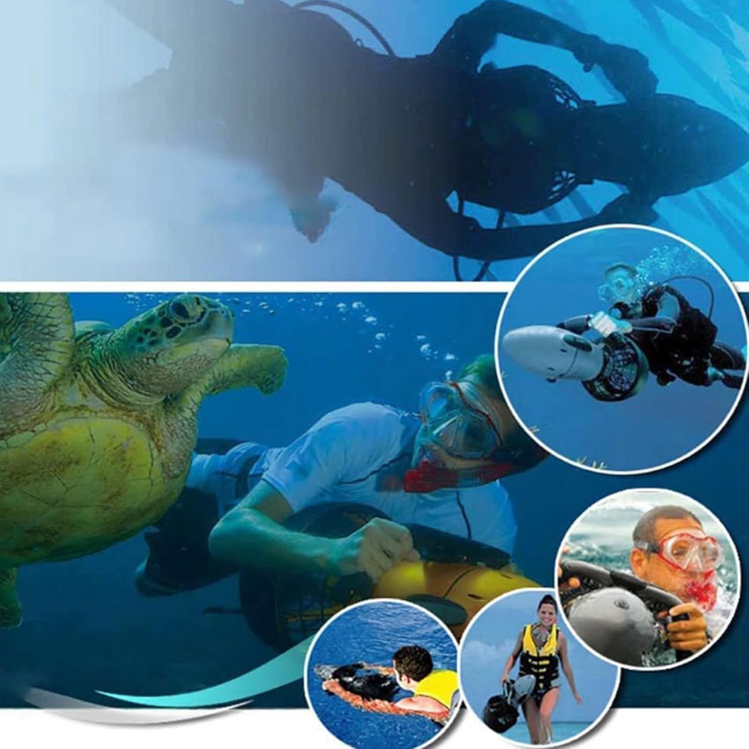 Underwater Sea Scooter 300W for Diving and Snorkeling I18943