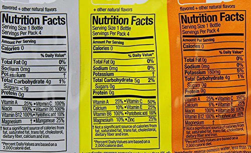 vitaminwater zero, electrolyte enhanced water, variety pack, 12 pack I9246