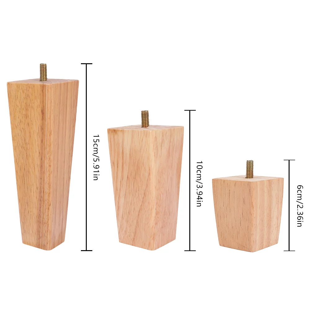 Willstar Height Sofa Legs Set of 4 Solid Wood Replacement Furniture Legs A925692