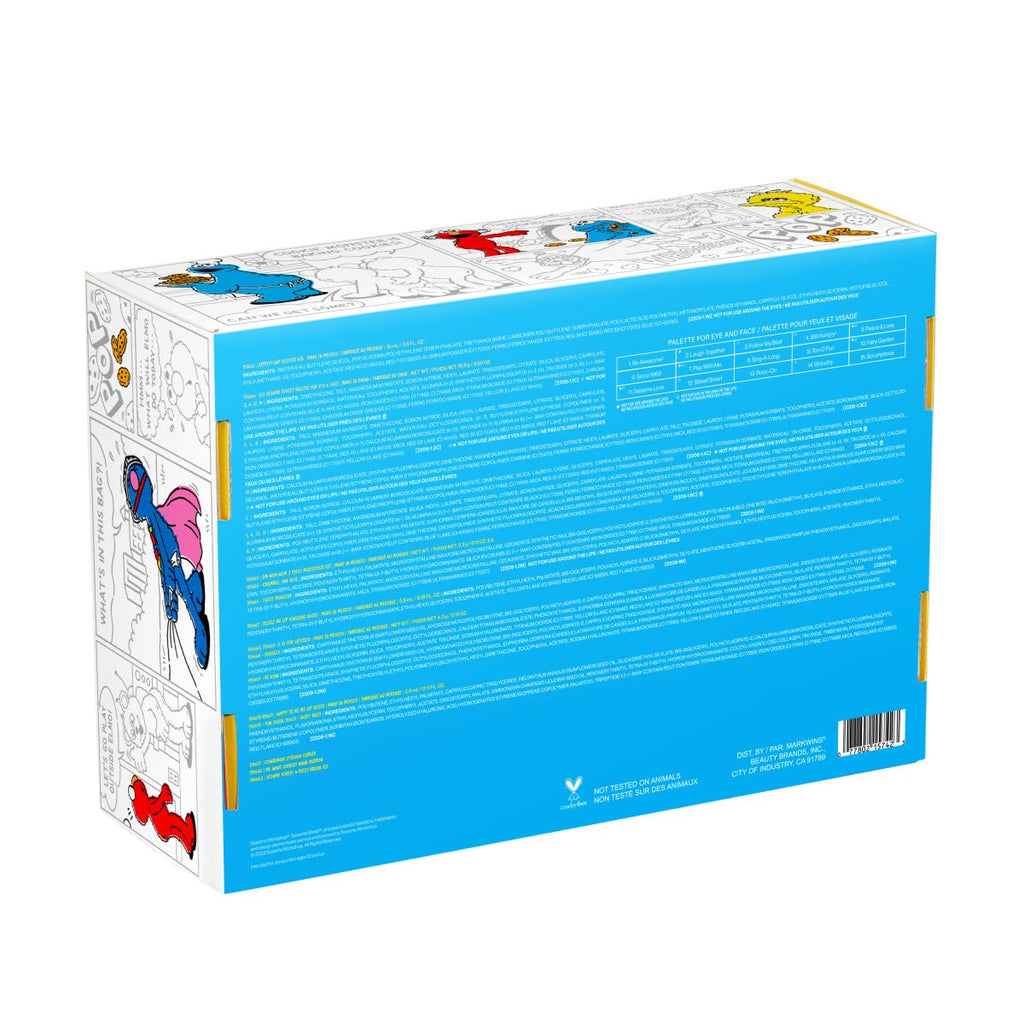 wet n wild Sesame Street Limited Edition PR Box Makeup Set with Brushes, Palettes & Lip Glosses T4688