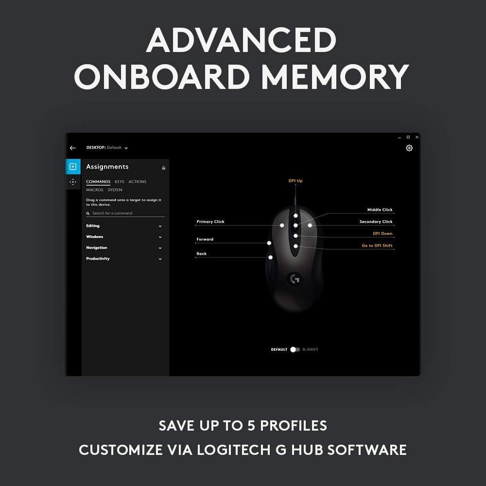 Logitech MX518 Gaming-Grade Optical Mouse for PC/Mac (Renewed) W2160