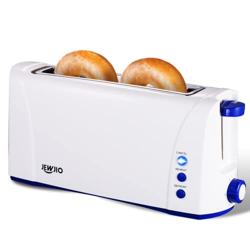 Long Slot Toaster 2 Slice Best Toaster 2 Slice Wide Slot, Vintage Black Toaster with Defrost/Reheat/Cancel/6 Bread Shade Settings/Removable Crumb Tray for Waffles Bagels, Easy To Use, 1000w