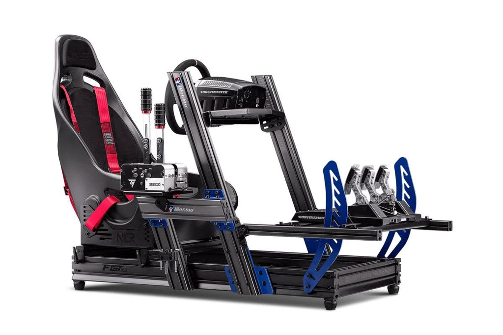 Next Level Racing F-GT Elite Formula and GT Aluminum Simulator Cockpit iRacing Edition with Floor Mat P2255