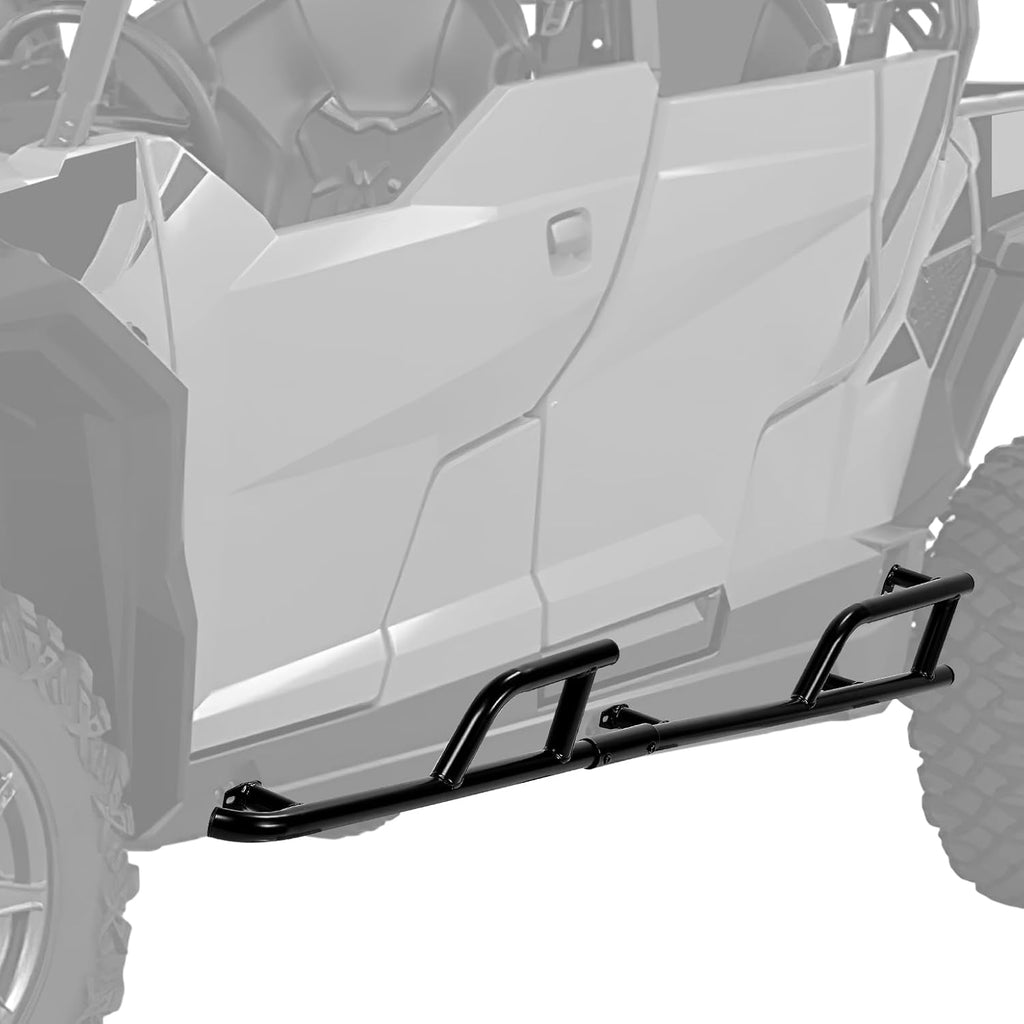 KEMIMOTO 4 Seater Rock Sliders Nerf Bars for Polaris General 4 1000 XP 2017-2024 Black Steel S8396