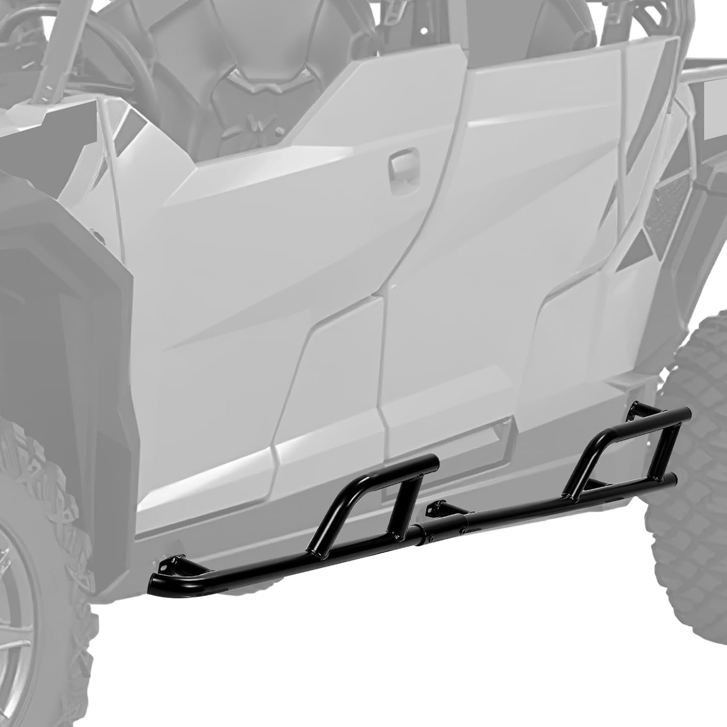 KEMIMOTO 4 Seater Rock Sliders Nerf Bars for Polaris General 4 1000 XP 2017-2024 Black Steel S8396