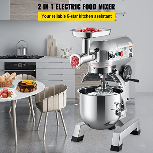 VEVOR Commercial Food Mixer 8.5Qt 450W with Stainless Steel Bowl O794