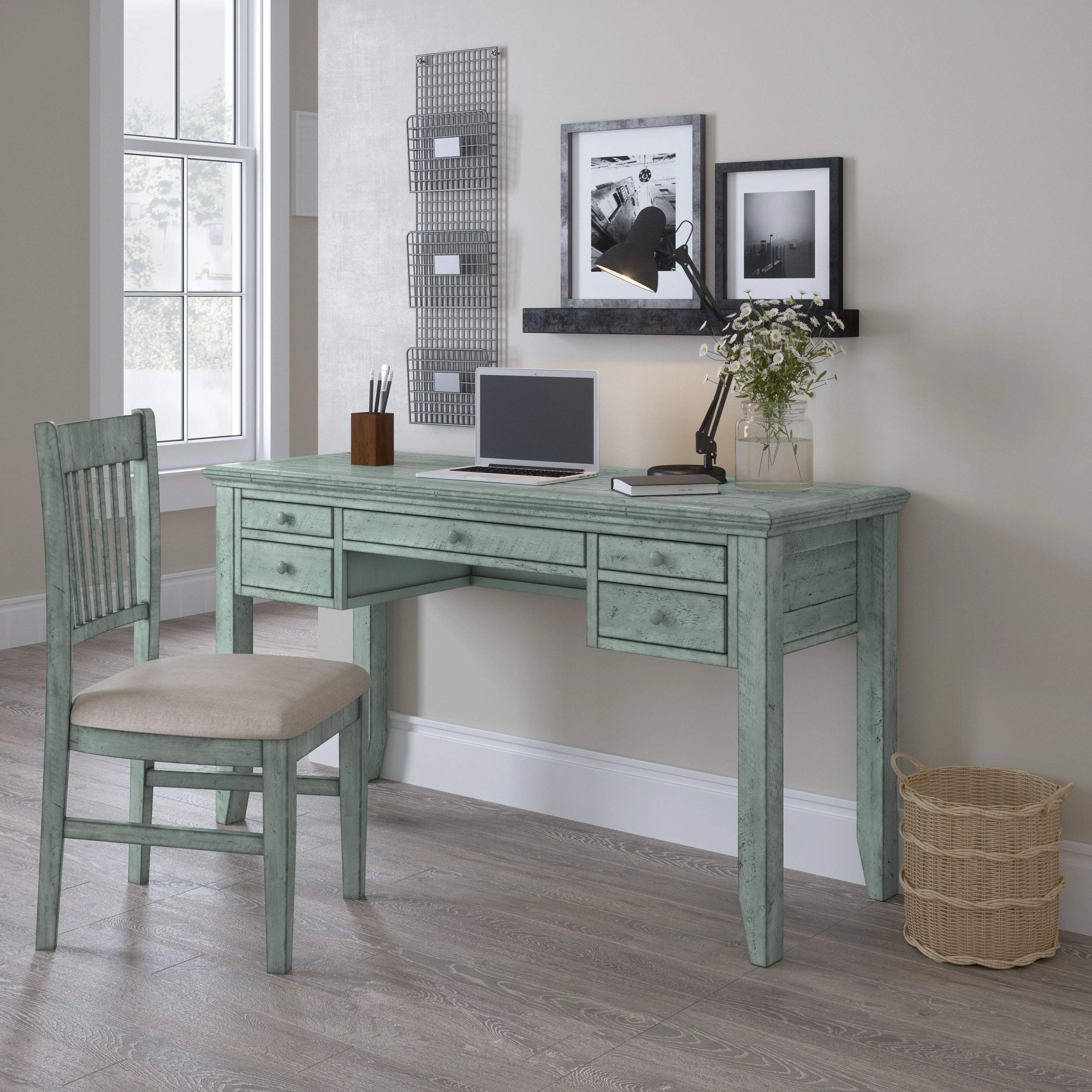 Jofran Rustic Shores Coastal USB Charging Desk and Chair Set N675