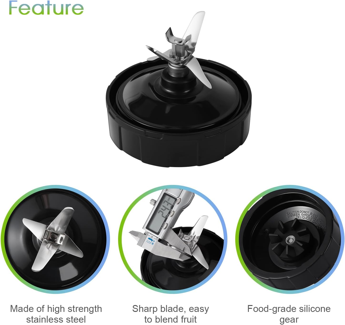 Ninja 24oz Blender Cups with To-Go Lids and Extractor Blade S647