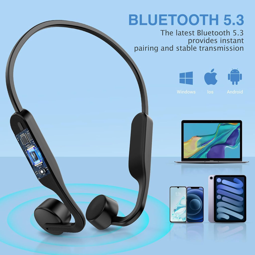 Bone Conduction Headphones Wireless Bluetooth 5.3 Open Ear Sports Earbuds IPX6 C943