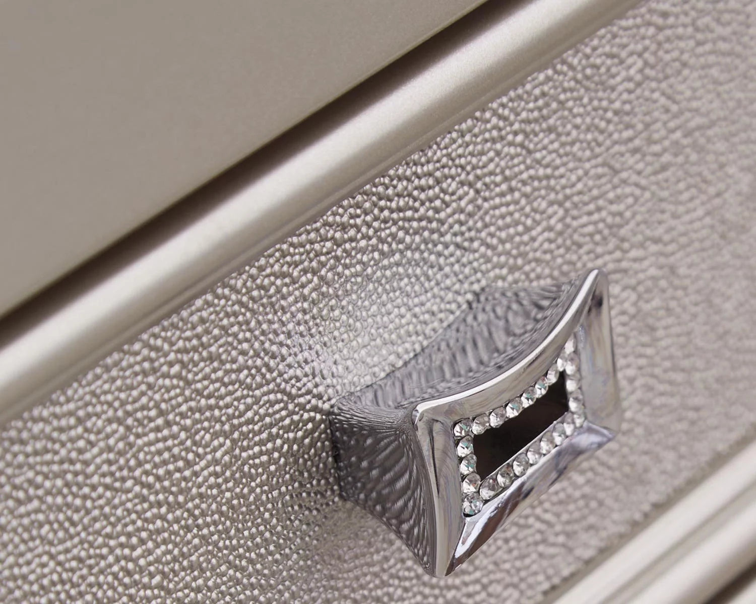 Signature Design by Ashley Coralayne 3 Drawer Nightstand, Silver R348