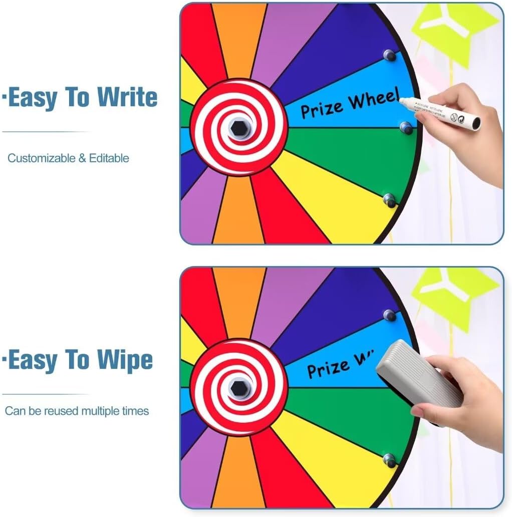 12-inch Spinning Prize Wheel with Heavy Duty Base, 14 Slots Tabletop Spinner F81030