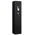 Rifle Safe Cabinet with Digital Keypad Long Gun Safe Locker for Rifle Shotgun Electronic Lock Metal Gun Cabinet with Pistol Bag and Removable Shelf Quick Access Gun Storage Cabinet Silent Mode(Black)