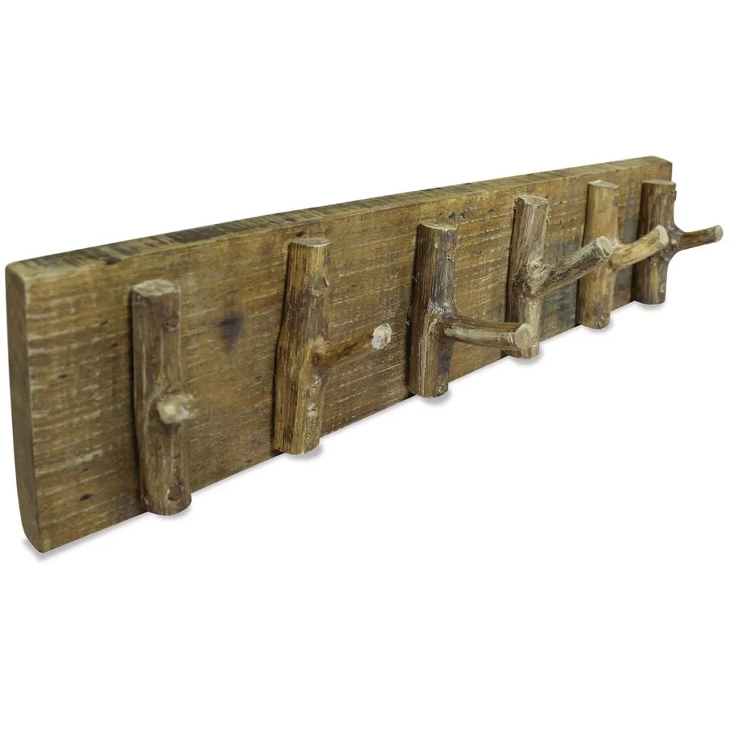 Anself Wall Mounted Coat Rack with 6 Pegs Reclaimed Wood C5257