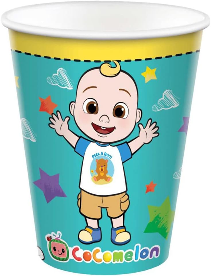 amscan Green Cocomelon Paper Party Cups - 9 oz. | Pack of 8