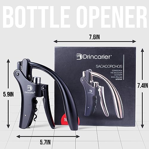 Vertical Lever Corkscrew with Non-Stick Worm and Foil Cutter V28961