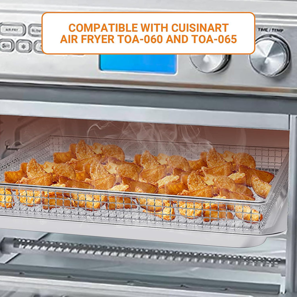 Cuisinart Airfryer Stainless Steel Baking Tray Pan and Basket O1866