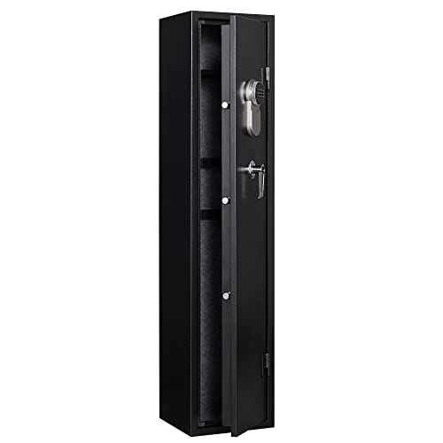 Rifle Safe Cabinet with Digital Keypad for Shotgun, Black J401889