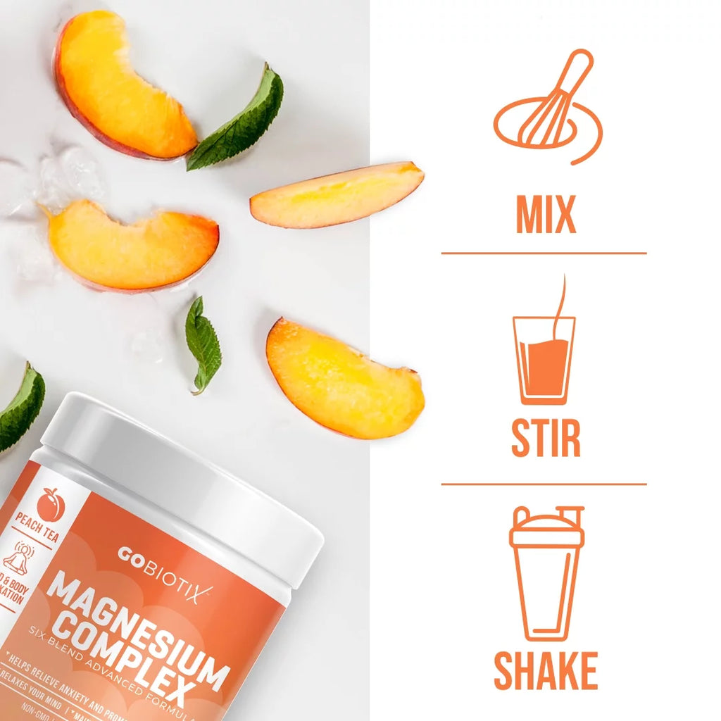 GoBiotix Magnesium Complex Powder - Peach Tea M192380
