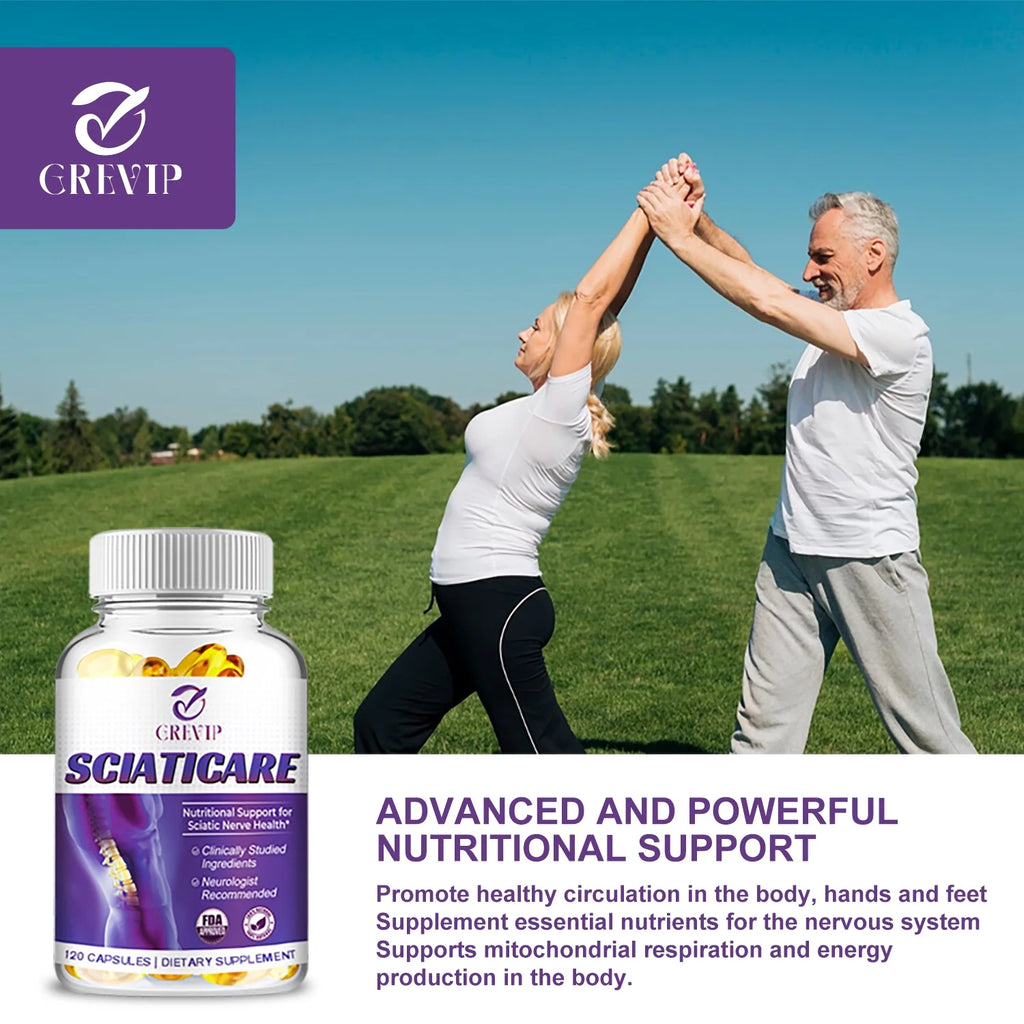Grevip Sciaticare Nerve Soothing Formula with R-ALA, Acetyl L-Carnitine HCL, 120pcs P346