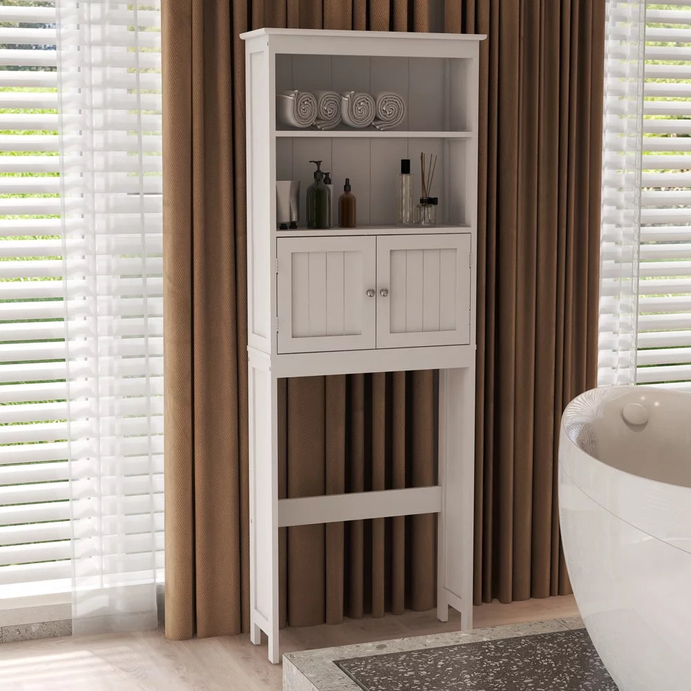 Over The Toilet Storage Cabinet with 2 Doors, White E9825