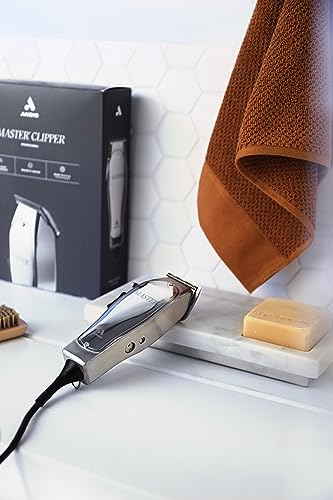 Andis 01820 Professional Fade Master Hair Clipper, Adjustable Carbon Steel Blade, Silver U466094