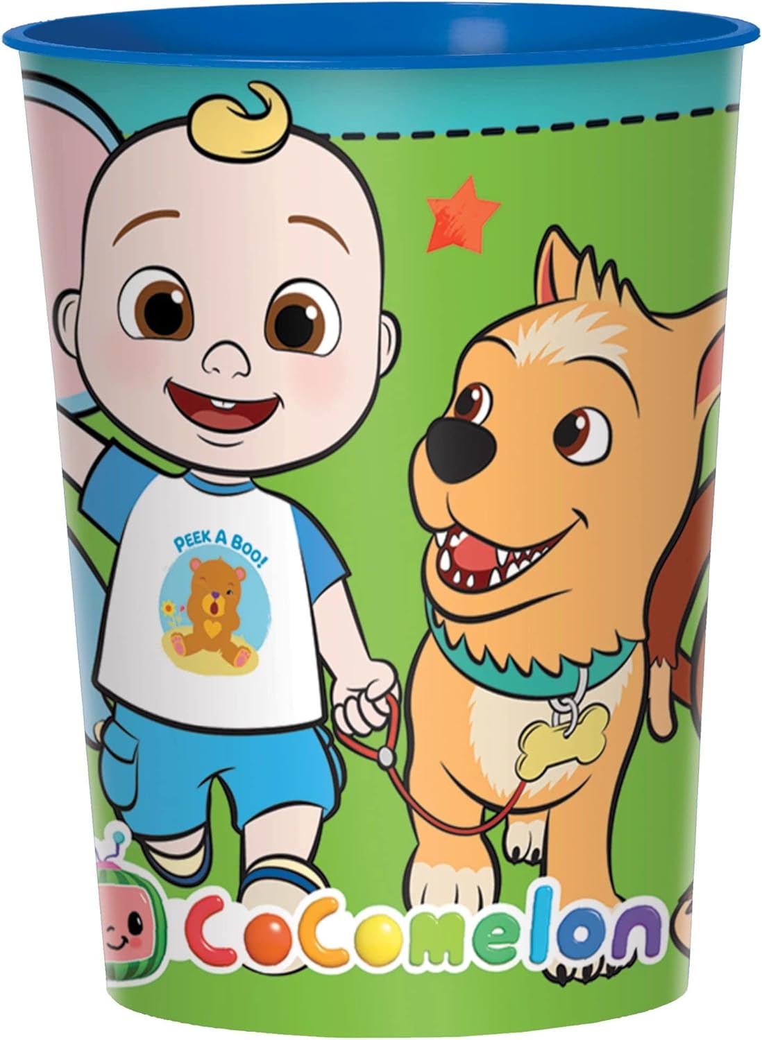Cocomelon Party Favor Cup Bundle 12 16oz Cups with Birthday Balloon E364