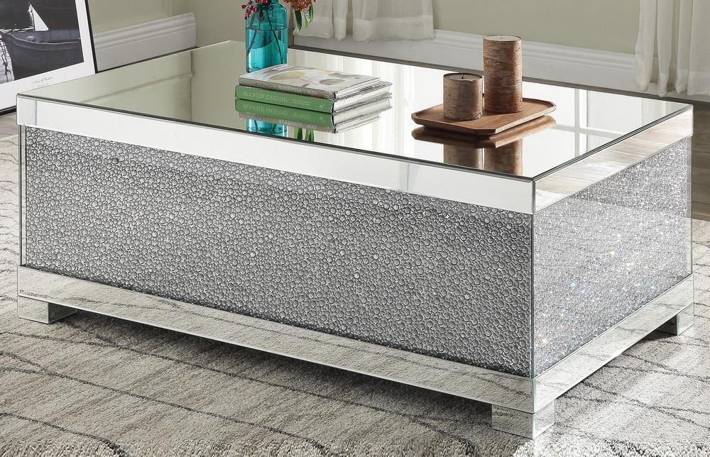 Acme Mallika Mirrored Faux Crystals Coffee Table & 2 End Tables W957