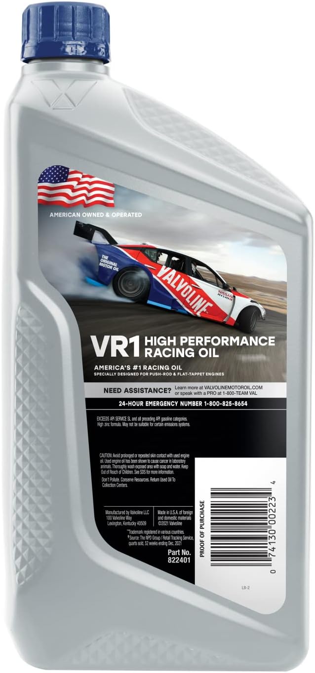 Valvoline VR1 Racing SAE 30 Motor Oil 1 QT A1854