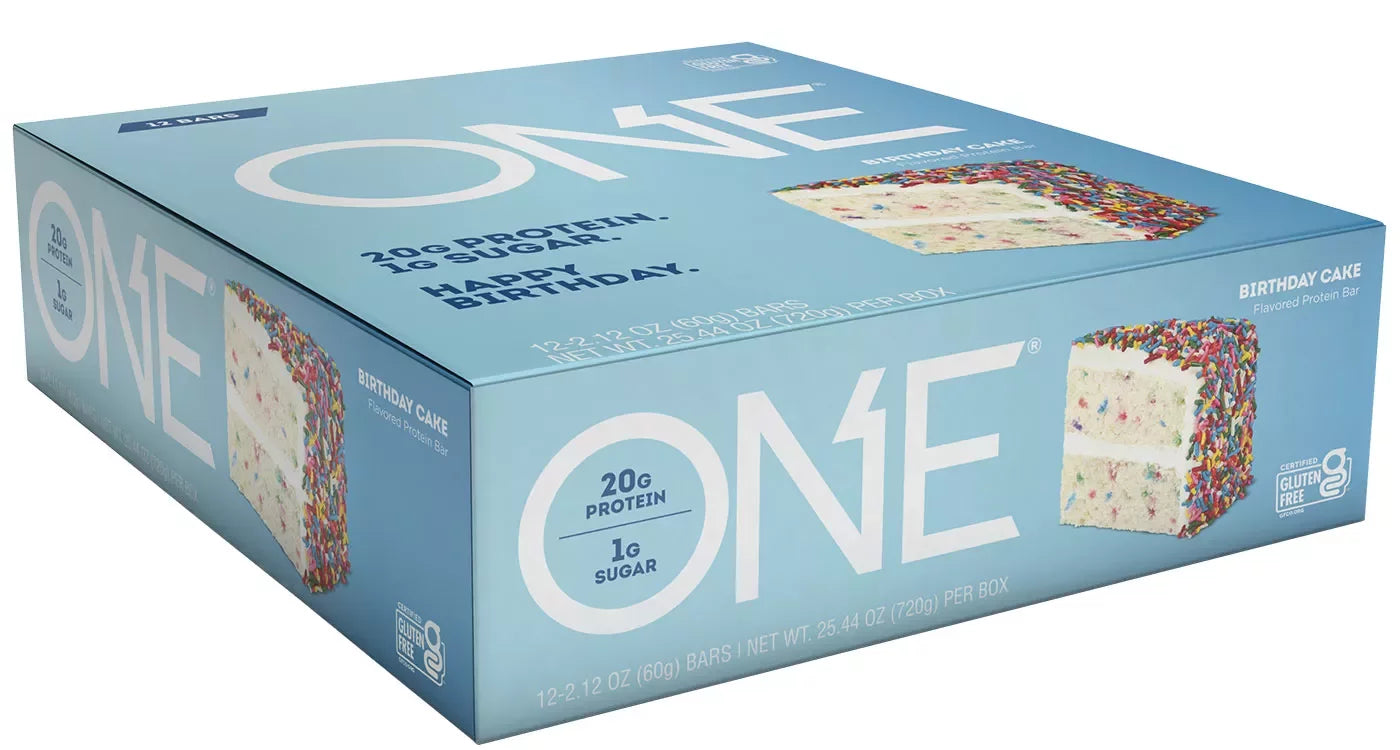 ONE Protein Bar, Birthday Cake, 20g Protein, 12 Count X6746
