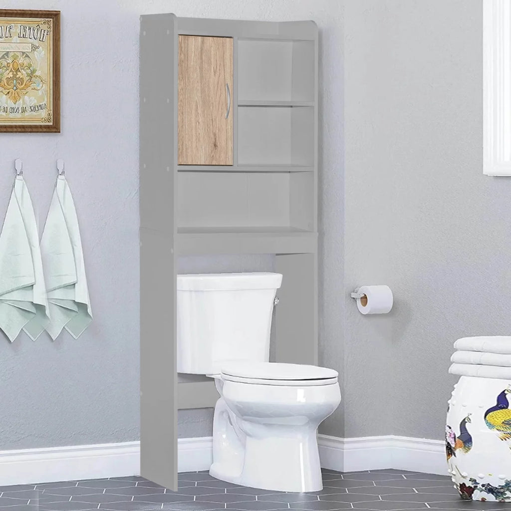 Ace Over-the-Toilet Storage Cabinet Light Gray Natural Oak Q70877